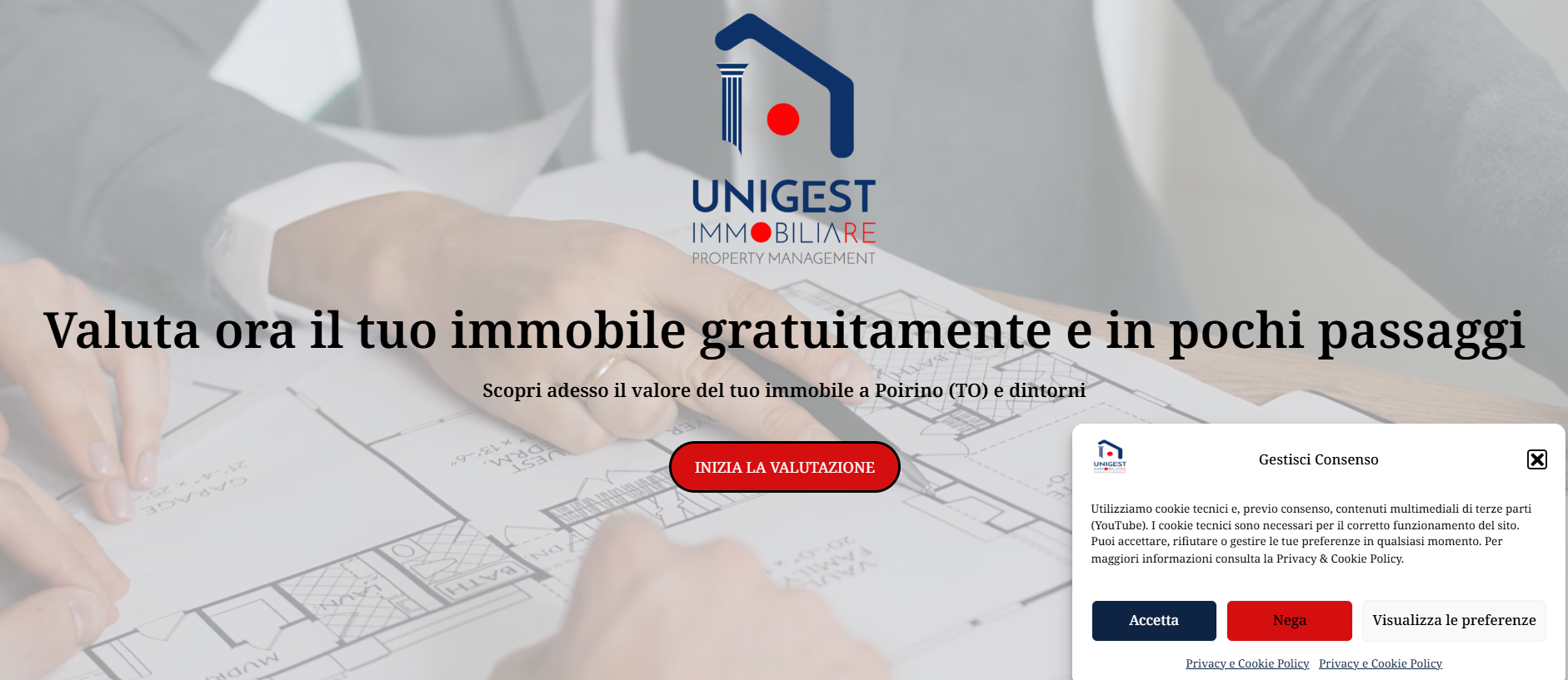 Home Page di una landing page professionale realizzata da FRdigital - Soluzioni digitali per aziende